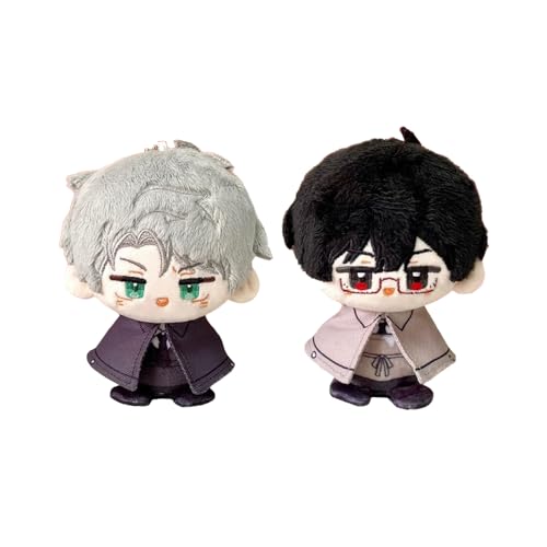 Anime-Mini-Kissen, Mizi und Sua-Figur, Cartoon-Schlüsselanhänger, niedlicher Schlüsselanhänger für Taschen, Autos, Heimdekoration, 12 cm, 2 Stück von Jilijia