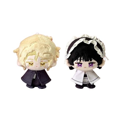 Anime-Mini-Kissen, Mizi und Sua-Figur, Cartoon-Schlüsselanhänger, niedlicher Schlüsselanhänger für Taschen, Autos, Heimdekoration, 12 cm, 2 Stück von Jilijia