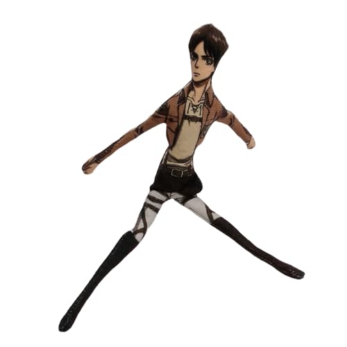 Eren Jaeger Plüschfigur, Anime, lustig, drehbar, weich, gefüllt, Cartoon-Kissen, 28 cm, für Zuhause, Schlafzimmer, Sofa, Dekoration, Geschenke von Jilijia