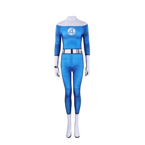 Invisible Woman Cosplay Kostüm Menschliche Taschenlampe/Reed Richards Anime Cosplay Jumpsuit Rollenspiel Outfits für Halloween Karneval Party Uni von Jilijia