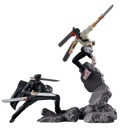 Jilijia 2PCS Anime Kantana Man und Denji Figur Statue PVC Actionfigur, Haus-Desktop-Display Modell Dekorationen Geschenke von Jilijia
