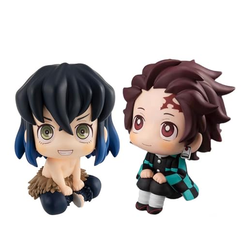 Jilijia 2PCS Hashibira Inosuke Figur Modell Anime Kamado Tanjiro Actionfigur Mini Figuren PVC Statue Kimetsu no Yaiba Sammelfigur Geschenke von Jilijia