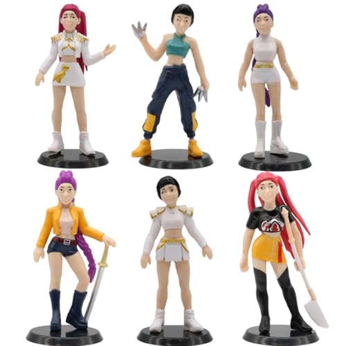 Jilijia 6 Stück/Set Rumi Zoey Mira Tiger Vögel Actionfigur Anime Mini Figur PVC Cartoon Charakter Modell Anime Merch Statue Geschenke für Fans von Jilijia