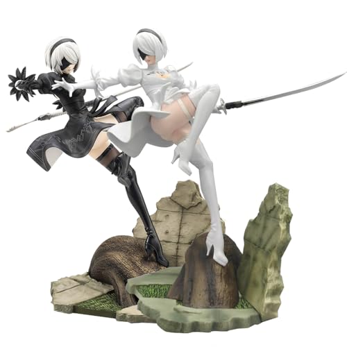 Jilijia Anime Game Yorha 2B Figur Statue Automata 2B Actionfigur Manga Girls No.2 Typ B Sammelmodell Figur Ornament Haus Auto Dekoration 24 cm von Jilijia