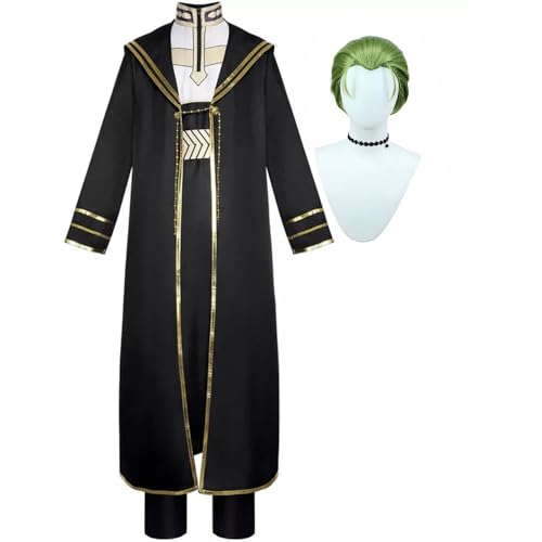 Jilijia Anime Himmel Cosplay Kostüm mit weißem Umhang Heiter Cosplay Schwarz Lange Uniform Komplettes Set Halloween Rollenspiel Kleidung Jilijia Anime Himmel Cosplay Kostüm mit weißem Umhang Heiter Cosplay Schwarz Lange Uniform Komplettes Set Halloween Rollenspiel Kleidung von Jilijia