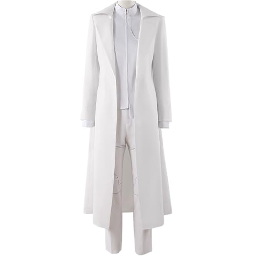 Jilijia Anime Ivan Cosplay Kostüm Wihte Lange Jacke Mantel Herren Outfit Halloween Cosplay Verkleidung Geschenk für Ainme Fans von Jilijia