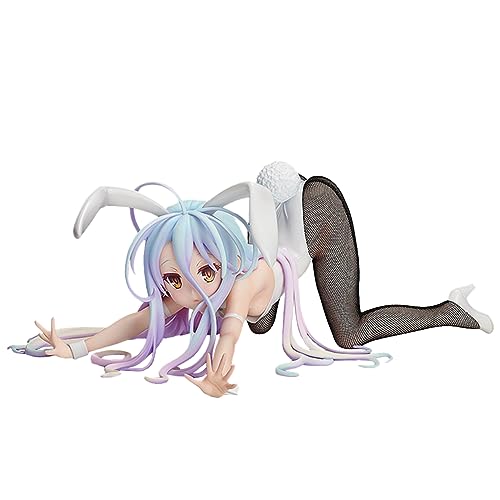 Jilijia Anime NO GAME NO LIFE Figur Shiro Action Figur 24CM PVC Schwarz Seide Bunny Girl Charakter Modell Niedliche Mädchen Statue Home Desktop Ornamente Geschenke von Jilijia