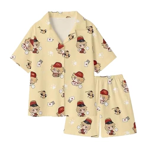 Jilijia Anime-Pyjama-Set, Victor Grantz/Emma Woods, Cosplay-Kostüm, Cartoon-T-Shirt und Shorts, Loungewear, für Herren und Damen, Sommer-Homewear Outfits für Halloween-Party Jilijia Anime-Pyjama-Set, Victor Grantz/Emma Woods, Cosplay-Kostüm, Cartoon-T-Shirt und Shorts, Loungewear, für Herren und Damen, Sommer-Homewear Outfits für Halloween-Party von Jilijia