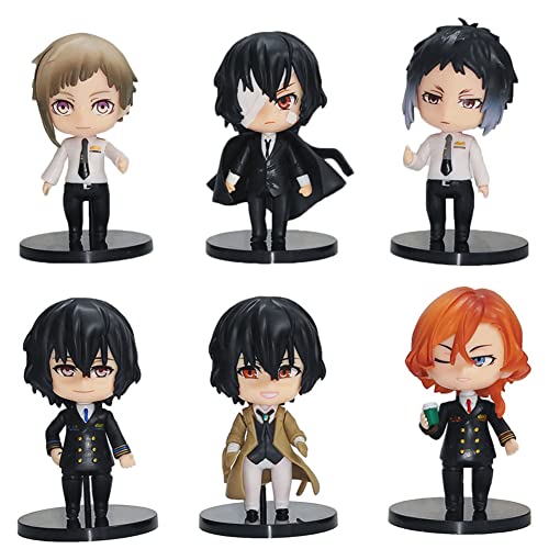 Jilijia Bungo Stray Dogs Figur Osamu Dazai/Nakajima Atsushi Q Version Figur Set Nakahara Chuuya Puppe Spielzeug Ornament Dekoration, 10 cm von Jilijia