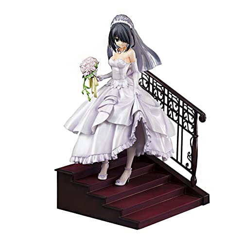 Jilijia Date A Live Figur Tokisaki Kurumi Anime Figur Charakter Modell Statue Tokisaki Kurumi Hochzeitskleid Version Puppe Spielzeug von Jilijia