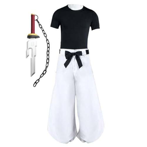 Jilijia Fushiguro Toji Cosplay Kostüm mit Waffe, Anime Cosplay Requisiten Outfit Komplettset Halloween Karneval Thema Party Dress Up Kostüm Zubehör von Jilijia