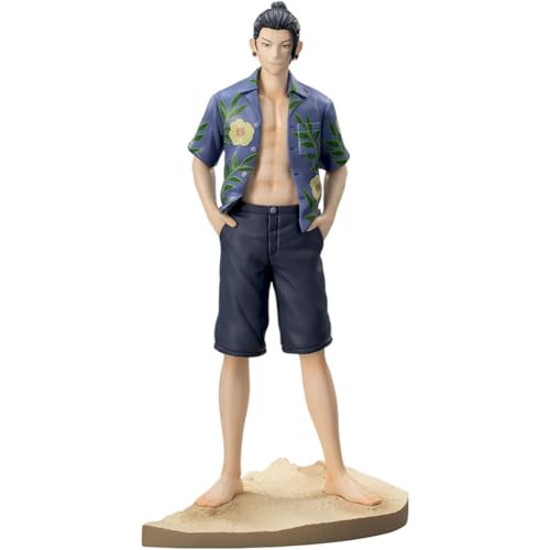 Jilijia Gojo Satoru Figur Anime Geto Suguru Strandbekleidung PVC Modell Actionfiguren Desktop Dekoration für Fans Sammlerstücke Geschenke 21cm von Jilijia