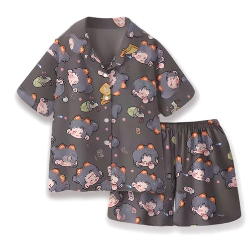 Jilijia Gojo Satoru Pyjama-Set mit T-Shirt und Shorts, Nanami, Kento/Geto Suguru, Cosplay-Kostüm, für Herren und Damen, Halloween, lässig, Loungewear, Outfit von Jilijia