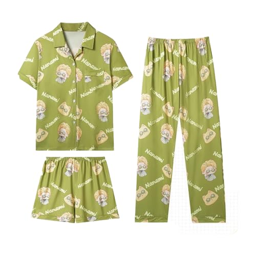 Jilijia Gojo Satoru Pyjama-Set mit T-Shirt und Shorts, Nanami, Kento/Geto Suguru, Cosplay-Kostüm, für Herren und Damen, Halloween, lässig, Loungewear, Outfit Jilijia Gojo Satoru Pyjama-Set mit T-Shirt und Shorts, Nanami, Kento/Geto Suguru, Cosplay-Kostüm, für Herren und Damen, Halloween, lässig, Loungewear, Outfit von Jilijia