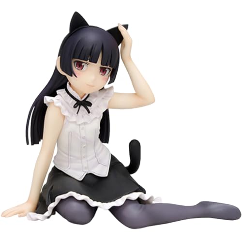 Jilijia GokouRuri Figur Anime Illustration Mädchen Kuroneko sitzende Actionfiguren Statue 10 cm Cartoon-Modell handgefertigte Figur Ornament Home Desktop Dekorationen Geschenke von Jilijia