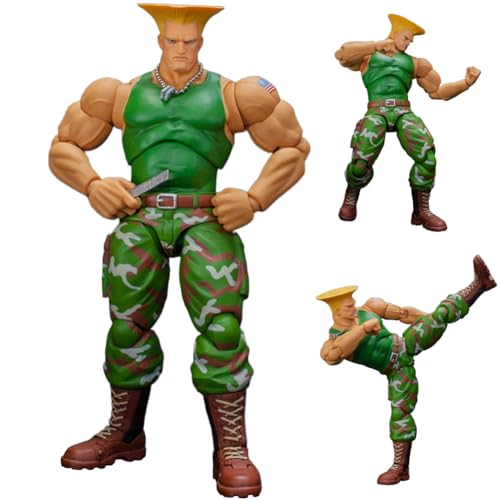 Jilijia Guile-Figur, 19 cm, Super-Action-Statue, stehende Pose, bewegliche Gelenke, Spielfigur, Modell mit Zubehör, Sammlerstück, Desktop-Ornamente Jilijia Guile-Figur, 19 cm, Super-Action-Statue, stehende Pose, bewegliche Gelenke, Spielfigur, Modell mit Zubehör, Sammlerstück, Desktop-Ornamente von Jilijia