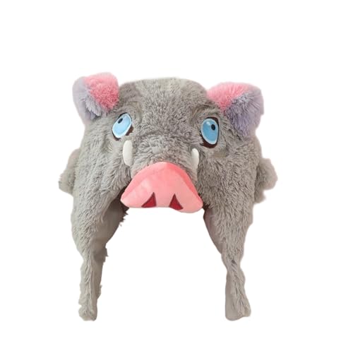 Jilijia Hashibira Inosuke Plüsch-Tiermütze, Ohrbewegliche Jumping-Mütze, niedliches Anime-Cosplay-Kostüm für Halloween, Männer und Frauen, Weihnachten, Geburtstagsgeschenk Jilijia Hashibira Inosuke Plüsch-Tiermütze, Ohrbewegliche Jumping-Mütze, niedliches Anime-Cosplay-Kostüm für Halloween, Männer und Frauen, Weihnachten, Geburtstagsgeschenk von Jilijia