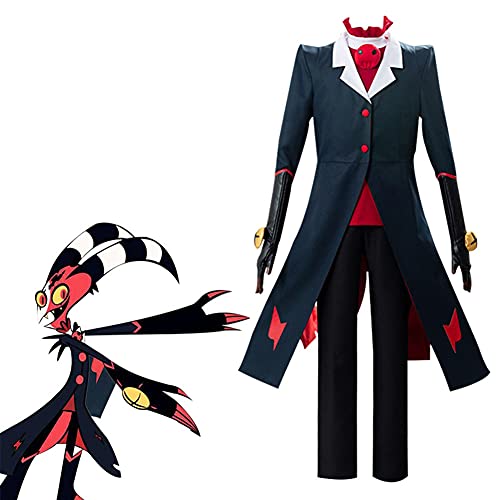 Jilijia Hazbin Hotel Cosplay Kostüm Engel Staub/Alastor/Blitzo Anzug Uniform Jacke Top Pants Outfits Verkleidung Anime Rolle Full Set für Halloween Karneval Anime Ausstellung, Blitzo, XL Jilijia Hazbin Hotel Cosplay Kostüm Engel Staub/Alastor/Blitzo Anzug Uniform Jacke Top Pants Outfits Verkleidung Anime Rolle Full Set für Halloween Karneval Anime Ausstellung, Blitzo, XL von Jilijia