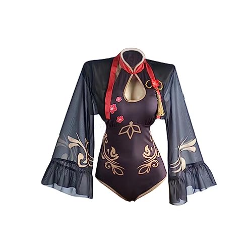 Jilijia Hu Tao Cosplay Kostüm Full Set Halloween Outfits Anime Spiel Fee Kostüme Spiel Peripherie Charakter Badeanzug Cos Kleidung von Jilijia