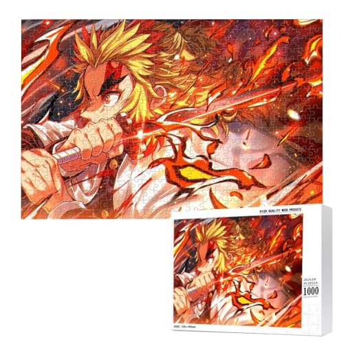 Jilijia Kamado Tanjiro/Kanroji Mitsuri/Rengoku Kyoujurou Anime Hölzerne intellektuelle Jigsaws Erwachsene Dekompression Spiel Jigsaw Weihnachten Geburtstag Geschenke von Jilijia
