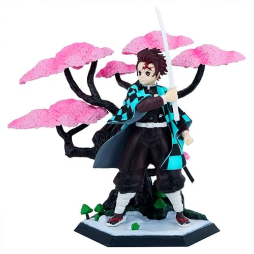 Jilijia Kamado Tanjiro Figur Statue, 19cm Anime Action Figur Stehende Position Szene Modell Handgemachte Sammlung Geburtstagsgeschenke für Fans von Jilijia