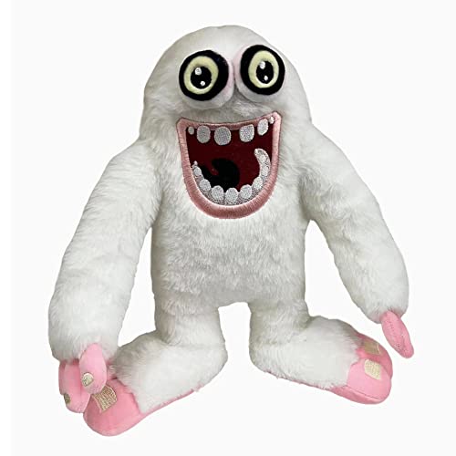 Jilijia My Singing Monsters Plush Doll Figure Anime Merch Green Bean Sprout Monster Plush Doll White Snow Monster Cute Soft Throw Pillow Home Decoration von Jilijia