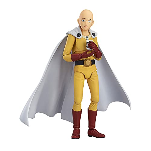 Jilijia One Punch Man Saitama-Figur, Statue, bewegliche Anime-Actionfigur, Modell, PVC, Gesichtsveränderung, Cartoon, Sammelfigur, Geschenk, Schreibtischdekoration (A, 15 cm) von Jilijia