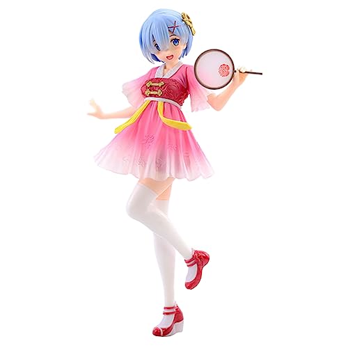 Jilijia Re:0 Anime Figur Rem Remu Figur Ram Ramu Figur PVC Action Girl Figur Modell Statue Ornamente Dekoration Geschenke Remu Magd Kostüm Figur Puppe von Jilijia