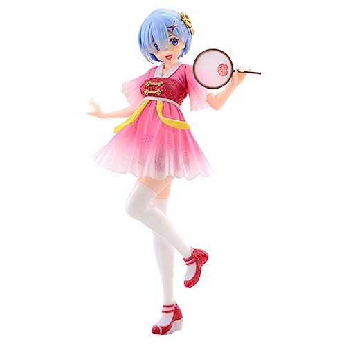 Jilijia Re:0 Anime Rem Remu Ram Ramu Figur PVC Action Girl Modell Statue Ornamente Dekoration Geschenke Magd Kostüm Puppe von Jilijia