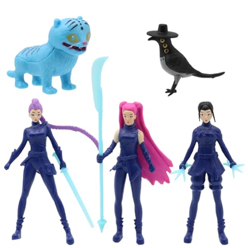 Jilijia Rumi Zoey Mira Tiger Birds Actionfigur Anime Mini Figur PVC Cartoon Charakter Modell Anime Merch Statue Geschenke für Fans von Jilijia