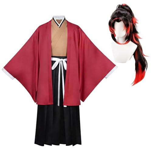 Jilijia Tokitou Muichirou/Hashibira Inosuke/Tsugikuni Yoriichi Cosplay Kostüm Set, Anime Halloween Karneval Outfits Anzug Kostüm für Rollenspiele von Jilijia