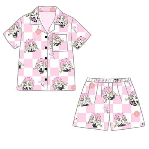 Jilijia Tomioka Giyuu Anime-Pyjama-Set, Rengoku Kyoujurou/Hashibira Inosuke, Cosplay-Kostüm, T-Shirt und Shorts, Loungewear für Herren und Damen, Sommer-Homewear Jilijia Tomioka Giyuu Anime-Pyjama-Set, Rengoku Kyoujurou/Hashibira Inosuke, Cosplay-Kostüm, T-Shirt und Shorts, Loungewear für Herren und Damen, Sommer-Homewear von Jilijia
