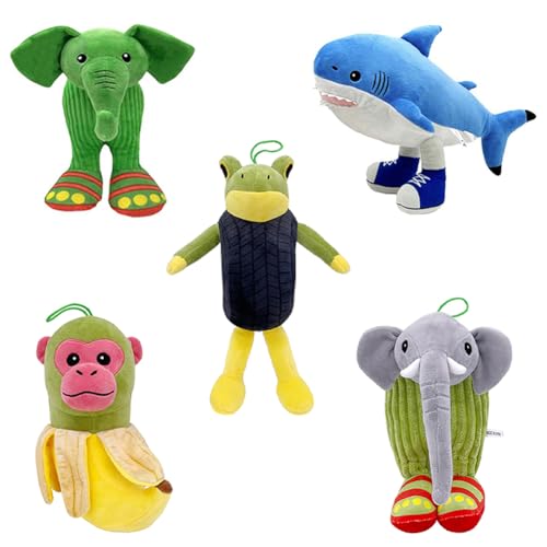 Jilijia Tralalelo Tralalala-Figurenkissen, Hirnrottiere, Boneca, Ambalabu, weich, gefüllt, für Zuhause, Sofa, Dekoration, 5 Stück von Jilijia