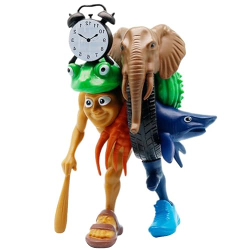 Jilijia Tung Tung Tung Sahur Figur Brainrot Animals Fusion Monster Series Statue Tralalelo Tralalala/Lirili Larila Actionfigur Dekoration Anime Modell Sammlerstück Geschenke von Jilijia