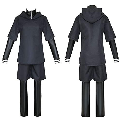 Jilijia Kaneki Ken Cosplay Kostüm Tokyo Ghoul Anime Cosplay Halloween Schwarz Leder Uniform Outfits von Jilijia