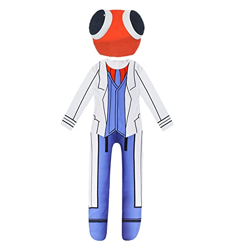 Spiel Rainbow Friends Kostüm Gruseliges Halloween Roter Mann Body Overall Cosplay mit Maske Kostüm von Jilijia