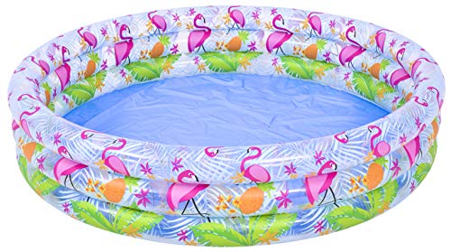 Jilong 57158 Flamingo 3 Ring fenicotteri Aufblasbarer Pool für Kinder, Mehrfarbig von Jilong