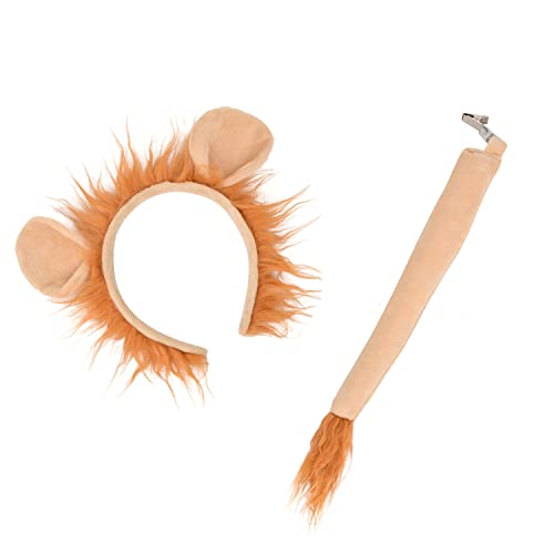 Jilskl Haarreif Löwe Kinder, Löwen Ohren Haarreif Kinder, Löwen Kostüm Kinder, Lion Tail Cosplay Set, Löwenohren und Schwanz, Braun, Cosplay Geburtstagsparty Zubehör Halloween Kostüm Zubehör Jilskl Haarreif Löwe Kinder, Löwen Ohren Haarreif Kinder, Löwen Kostüm Kinder, Lion Tail Cosplay Set, Löwenohren und Schwanz, Braun, Cosplay Geburtstagsparty Zubehör Halloween Kostüm Zubehör von Jilskl