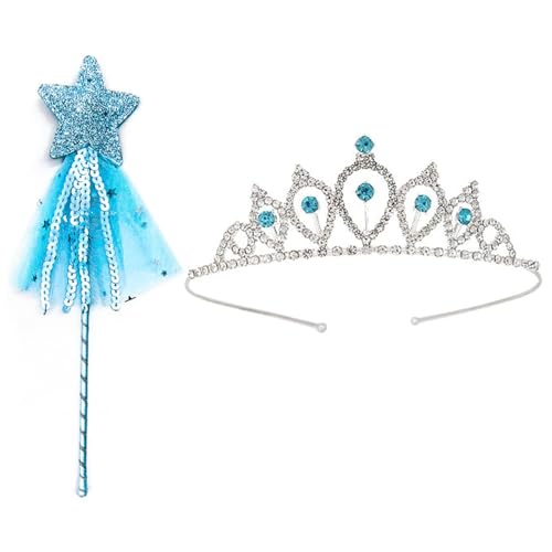 Jilskl Pack of 2 Dress Up Tiara Crown Set, Princess Tiara Crown, Prinzessin Zauberstab, Prinzessin Krone Mädchen, Diadem Kinder Mädchen, Ein Prinzessin-Set, Das Jedes Mädchen Mag Jilskl Pack of 2 Dress Up Tiara Crown Set, Princess Tiara Crown, Prinzessin Zauberstab, Prinzessin Krone Mädchen, Diadem Kinder Mädchen, Ein Prinzessin-Set, Das Jedes Mädchen Mag von Jilskl