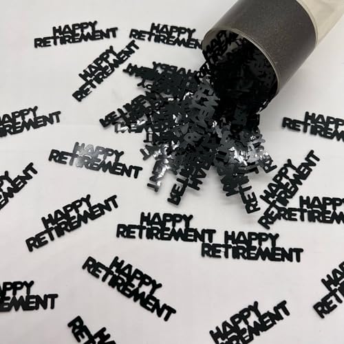 Confetti Word Happy Retirement #7885 Beutel (42,5 ml), Schwarz, 3 Stück von Jimmy Jem's
