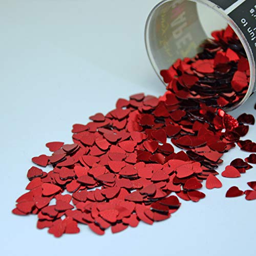 Konfetti-Herz, 0,6 cm, Rot, 3 Beutel (42,5 g) #8505 von Jimmy Jem's