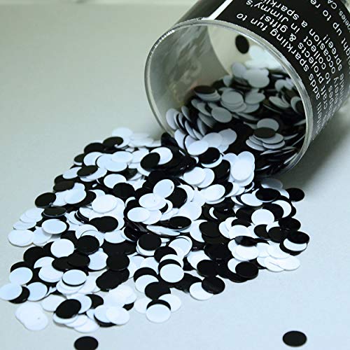 Konfetti-Kreis, 0,6 cm, Schwarz, Weiß, 3 Beutel (42,5 g) #8687 von Jimmy Jem's
