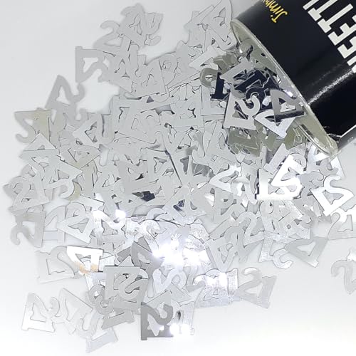 Konfetti Nummer 21 Silber – 3 halbe Oz Beutel (42,5 g) #7219 von Jimmy Jem's