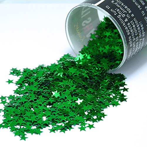 Konfetti Stern 0,6 cm grün – 3 halbe Unzen Beutel (42,5 g) #8524 von Jimmy Jem's