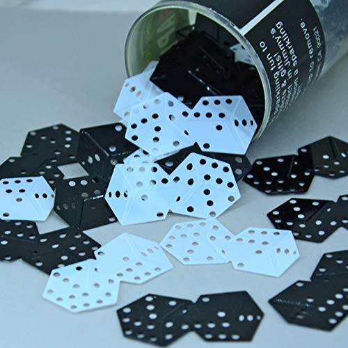 Konfetti-Würfel, Schwarz, Weiß, 3 Beutel (42,5 g) #9280 von Jimmy Jem's