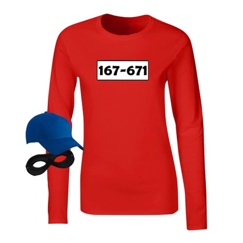 Jimmys Textilfactory Longsleeve Panzerknacker Karneval Kostüm Set Deluxe XS-2XL Damen Verkleidung Fasching Outfit Rosenmontag Karnevalszug Party JGA, Größe:XL, Set: klassik, Logo: Standard-Nr Jimmys Textilfactory Longsleeve Panzerknacker Karneval Kostüm Set Deluxe XS-2XL Damen Verkleidung Fasching Outfit Rosenmontag Karnevalszug Party JGA, Größe:XL, Set: klassik, Logo: Standard-Nr von Jimmys Textilfactory
