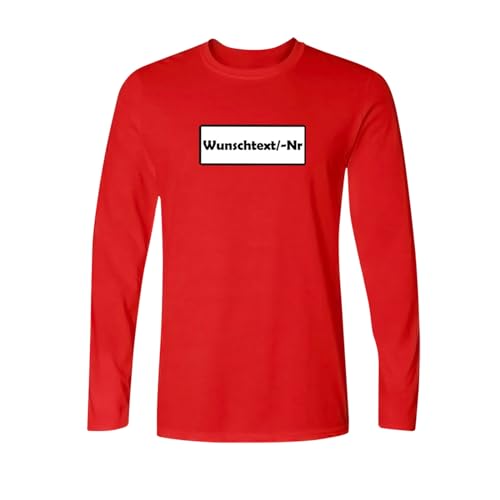 Jimmys Textilfactory Longsleeve Panzerknacker Karneval Kostüm Set Wunschnummer XS-5XL Herren Verkleidung Fasching Outfit Rosenmontag Karnevalszug JGA, Größe:L, Shirt only, Logo: Wunsch-Nr von Jimmys Textilfactory