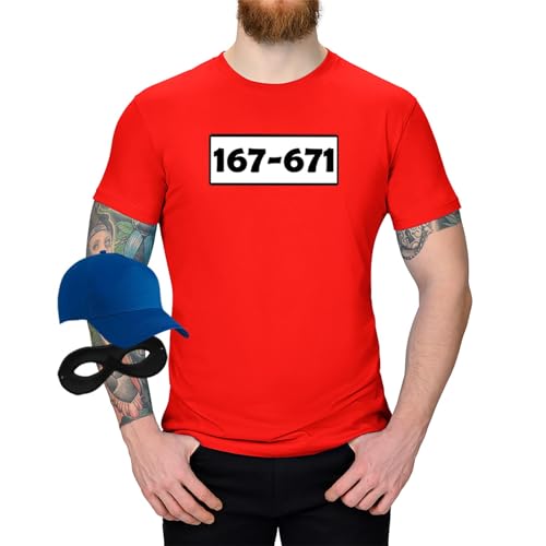 Jimmys Textilfactory T-Shirt Panzerknacker Karneval Kostüm Set Wunschnummer XS-5Xl Herren Verkleidung Fasching Outfit Rosenmontag Karnevalszug JGA, Größe:5XL, Set: klassik, Logo: Standard-Nr Jimmys Textilfactory T-Shirt Panzerknacker Karneval Kostüm Set Wunschnummer XS-5Xl Herren Verkleidung Fasching Outfit Rosenmontag Karnevalszug JGA, Größe:5XL, Set: klassik, Logo: Standard-Nr von Jimmys Textilfactory