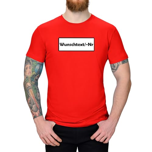 Jimmys Textilfactory T-Shirt Panzerknacker Karneval Kostüm Set Wunschnummer XS-5Xl Herren Verkleidung Fasching Rosenmontag Karnevalszug, Größe:5XL, Shirt only, Logo: Wunsch-Nr von Jimmys Textilfactory