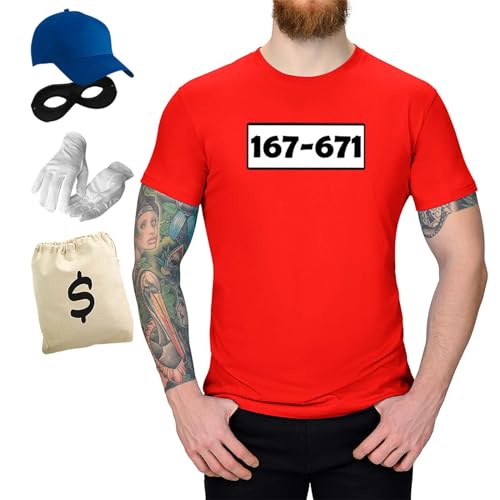 Jimmys Textilfactory T-Shirt & Tütü Panzerknacker Karneval Kostüm Set & Tüllrock XS-5XL Herren Verkleidung Fasching Outfit Rosenmontag JGA, Größe:3XL, Set: Deluxe+, Logo: Standard-Nr Jimmys Textilfactory T-Shirt & Tütü Panzerknacker Karneval Kostüm Set & Tüllrock XS-5XL Herren Verkleidung Fasching Outfit Rosenmontag JGA, Größe:3XL, Set: Deluxe+, Logo: Standard-Nr von Jimmys Textilfactory